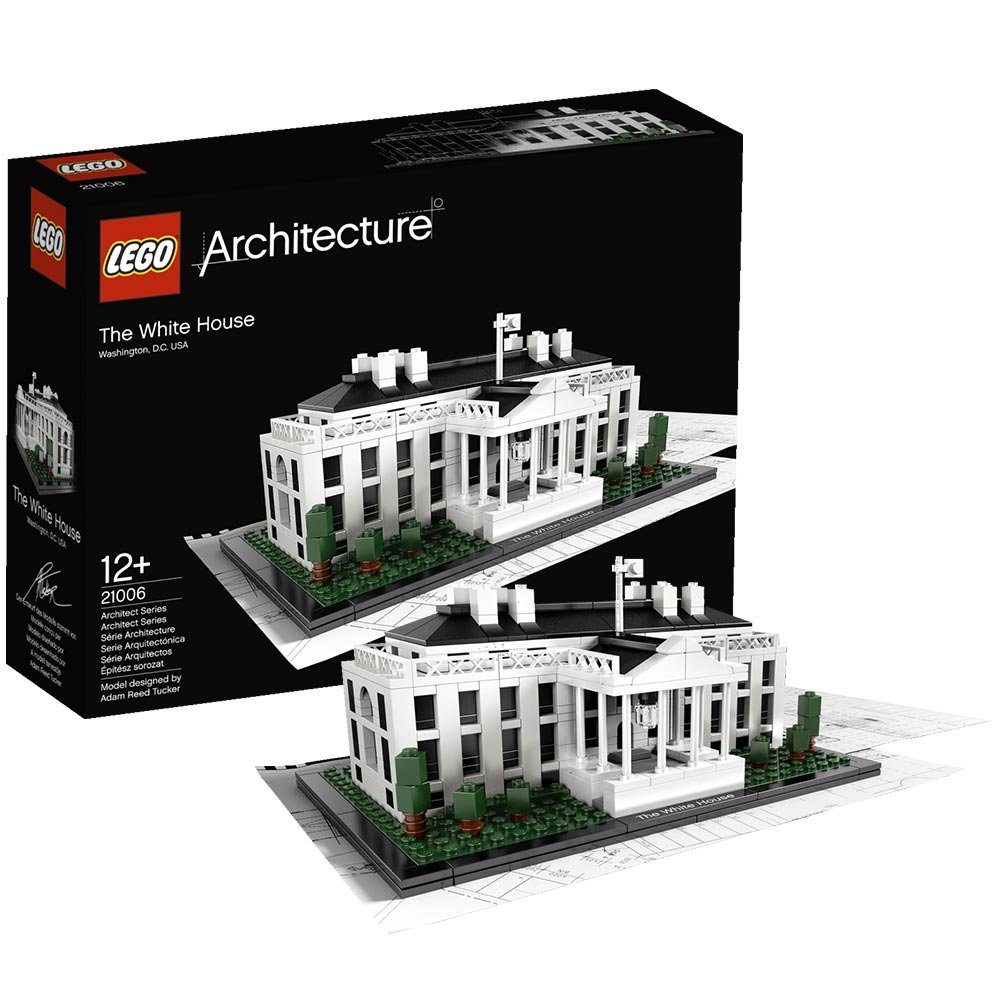 LEGO Architecture The White House Building Set #21006 - Collectible Model Kit for Adults & Kids, Perfect for Home Decor, Office Display & Gift Giving