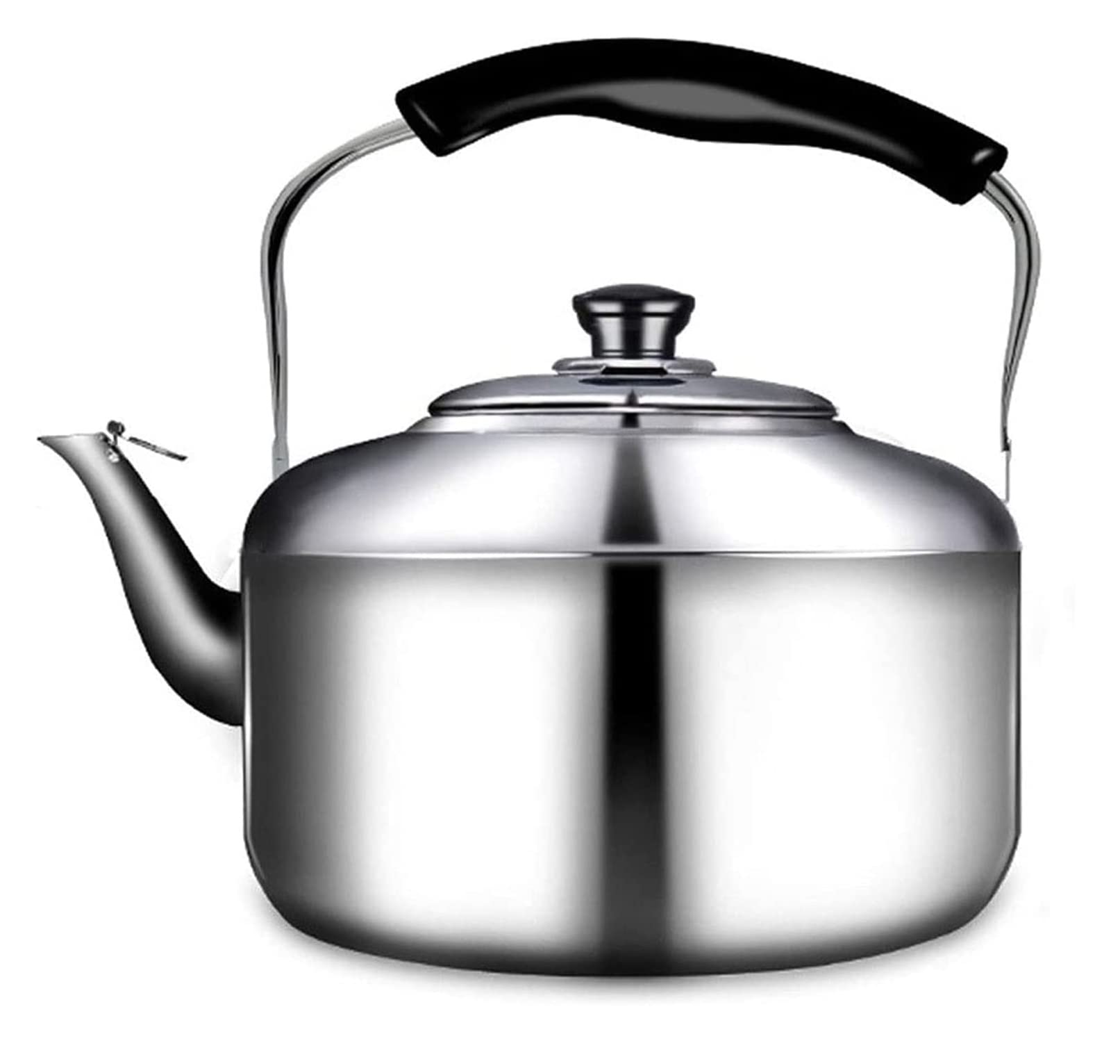 Stainless Steel Whistling Tea Kettle - 3L Silver Stovetop Camping Kettle for Coffee & Tea | Perfect for Indoor, Outdoor, Camping, Hiking & Picnic Use