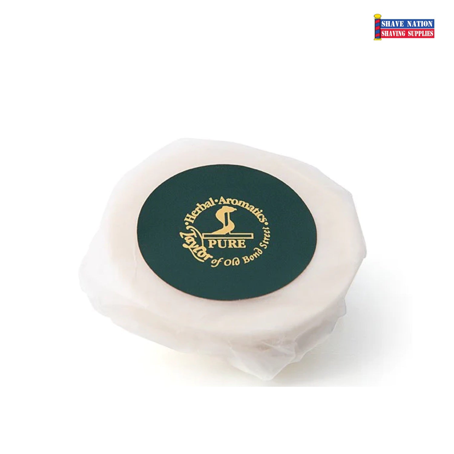 Taylor of Old Bond Street Traditional Shaving Soap Refill - Luxury Vegan Shaving Soap for Men - Sandalwood Scented - Perfect for Wet Shaving & Grooming Routine - 75g Travel-Friendly Packaging
