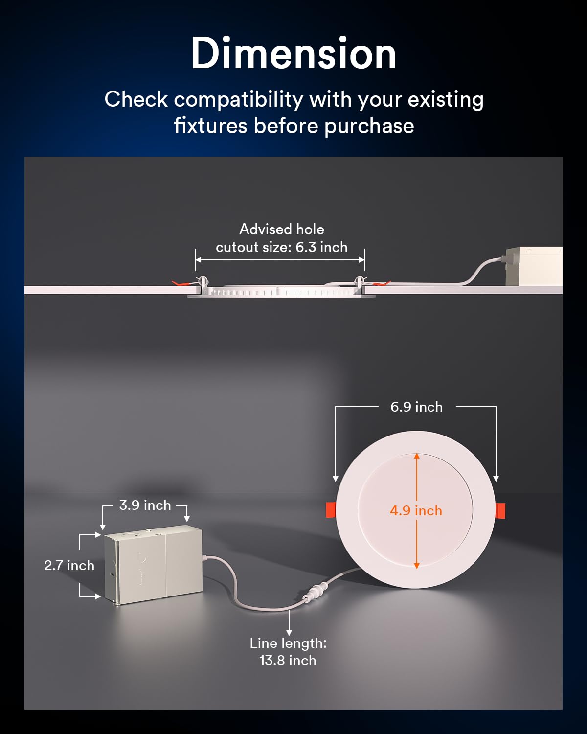 Lumary 6 Inch Smart Recessed Lighting - 12 Pack Canless LED Downlights, 13W 1000lm Color Changing Wi-Fi/Bluetooth Soffit Lights with Junction Box, Works with Alexa & Google Assistant - Perfect for Living Rooms, Kitchens, and Bedrooms
