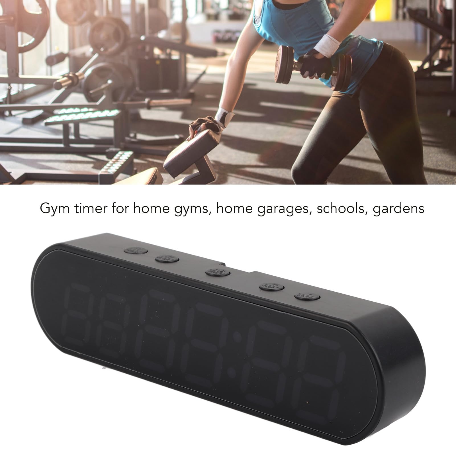 Portable Gym Timer with Interval Training, Stopwatch, Alarm, Countdown - 1000mAh Battery - Workout Timer for Boxing, HIIT, Tabata & Fitness - Perfect for Home Gym, CrossFit & Outdoor Training