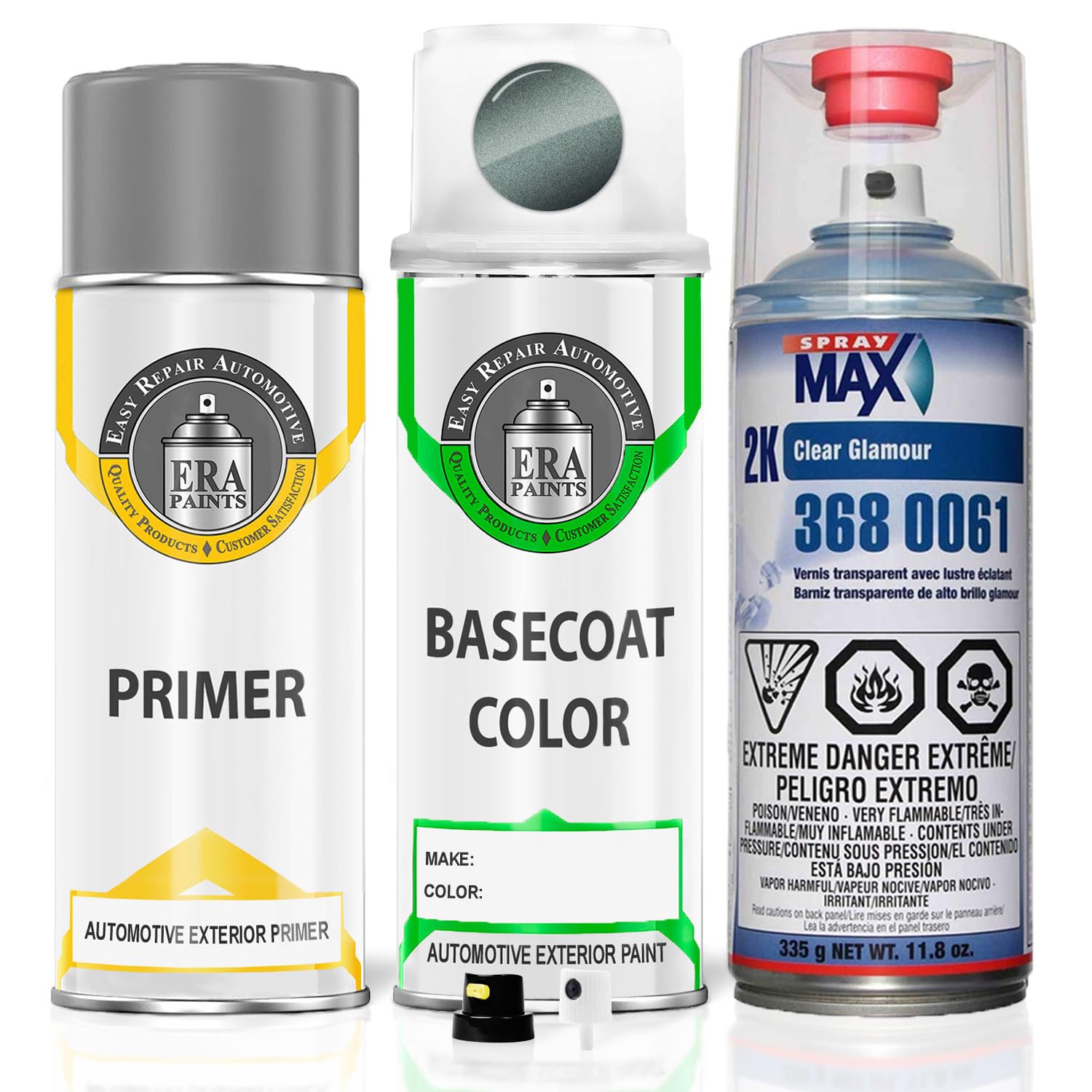 ERA Paints LY6J - Highland Green Metallic Automotive Spray Paint for VOLKSWAGEN | Exact Color Match | Premium Kit with 2K 3680061 Clearcoat | Perfect for Car Touch-Ups & Custom Paint Jobs