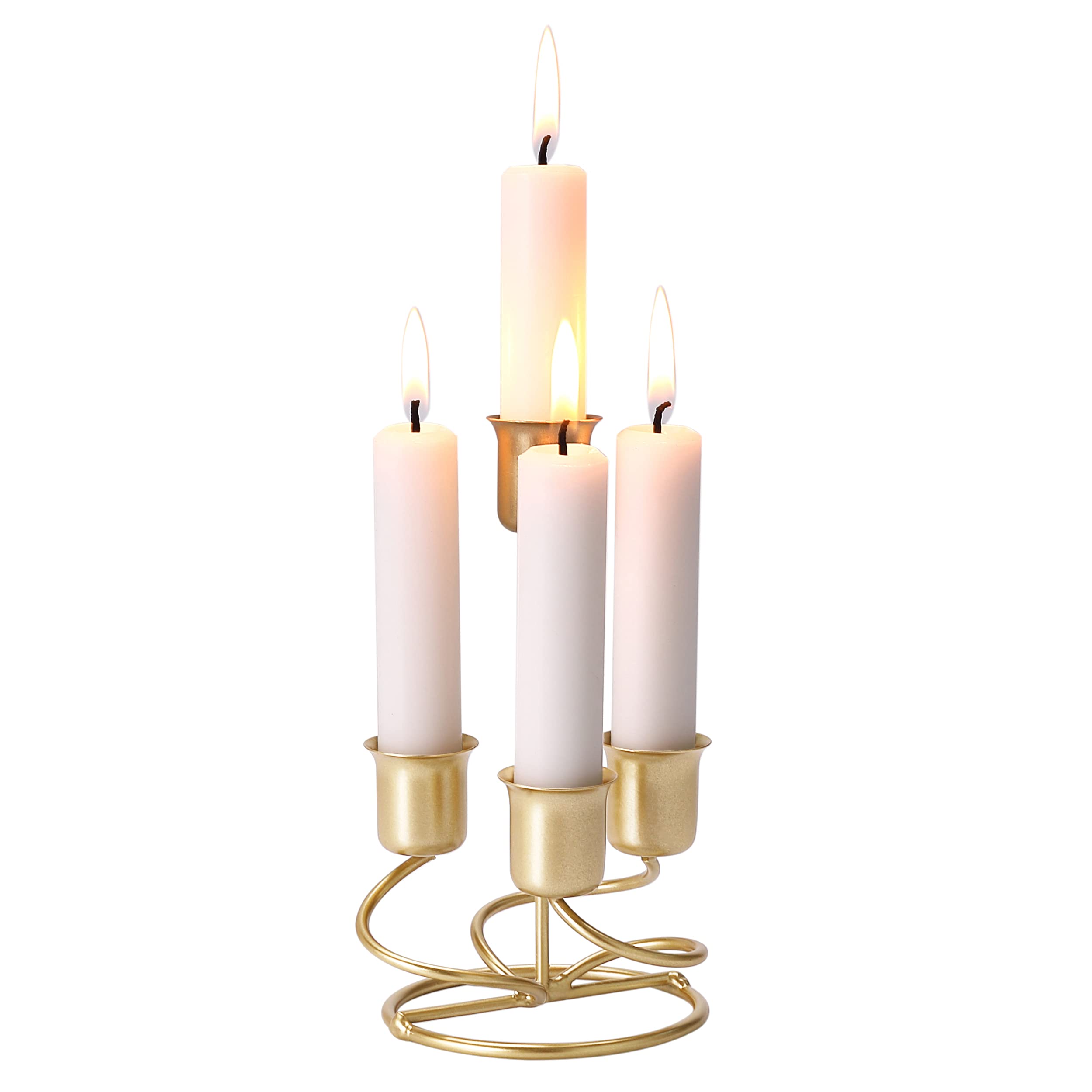 Elegant Gold Metal Candle Holders for Taper, Pillar & Votive Candles - Perfect for Wedding Centerpieces, Dinner Table Decor & Party Lighting - Iron Candle Stands for Home & Event Décor