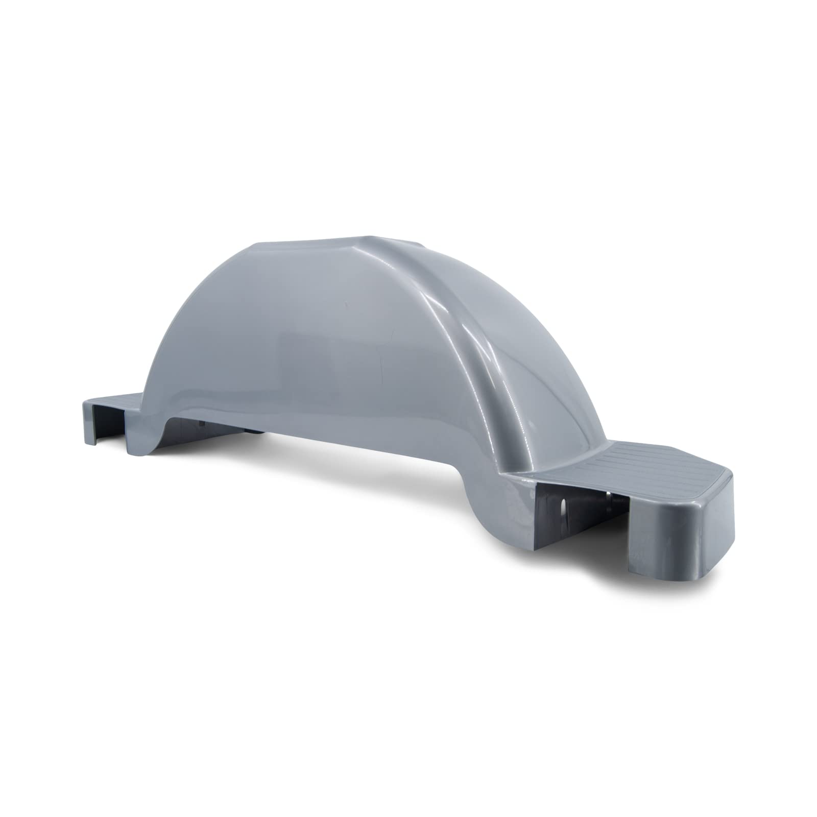 Heavy-Duty Silver Plastic Boat Trailer Fender with Steps - 9.7