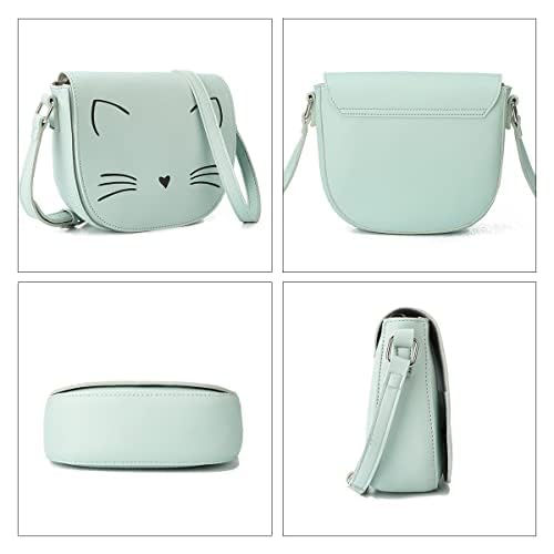 **Gladdon Small Crossbody Bags for Teen Girls - Fashionable Preteen Purses, Cute Cat Design - Perfect Birthday Gift for Girls (School, Travel, Shopping)**