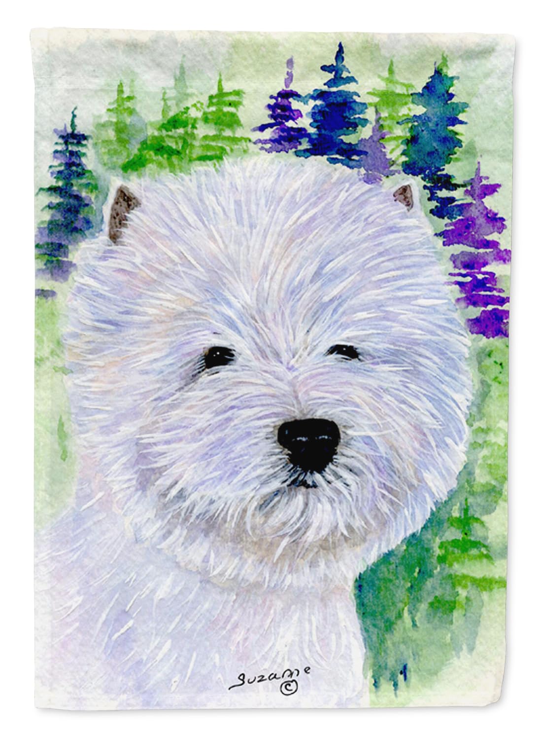 Westie Garden Flag & Mailbox Banner - Decorative Outdoor Yard Flag for Patio, Flower Beds & Garden Decor - Multicolor Weather-Resistant Artwork - Perfect for Seasonal Displays, Housewarming Gifts & Front Yard Decorations