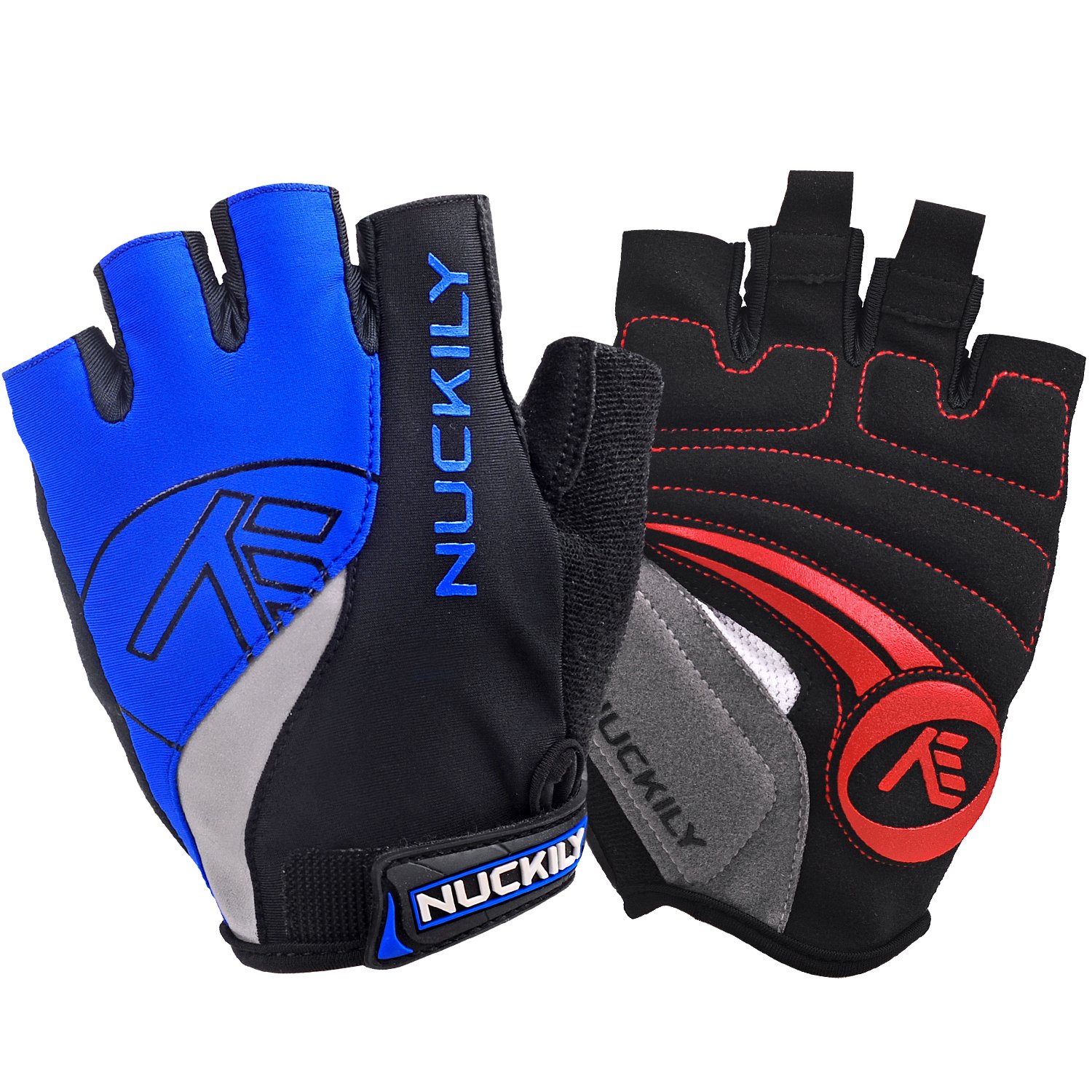 NUCKILY Unisex Short Finger Cycling Gloves - Breathable & Padded Bike Mitts for Mountain & Road Biking | Perfect for Commuting, Training & Outdoor Adventures