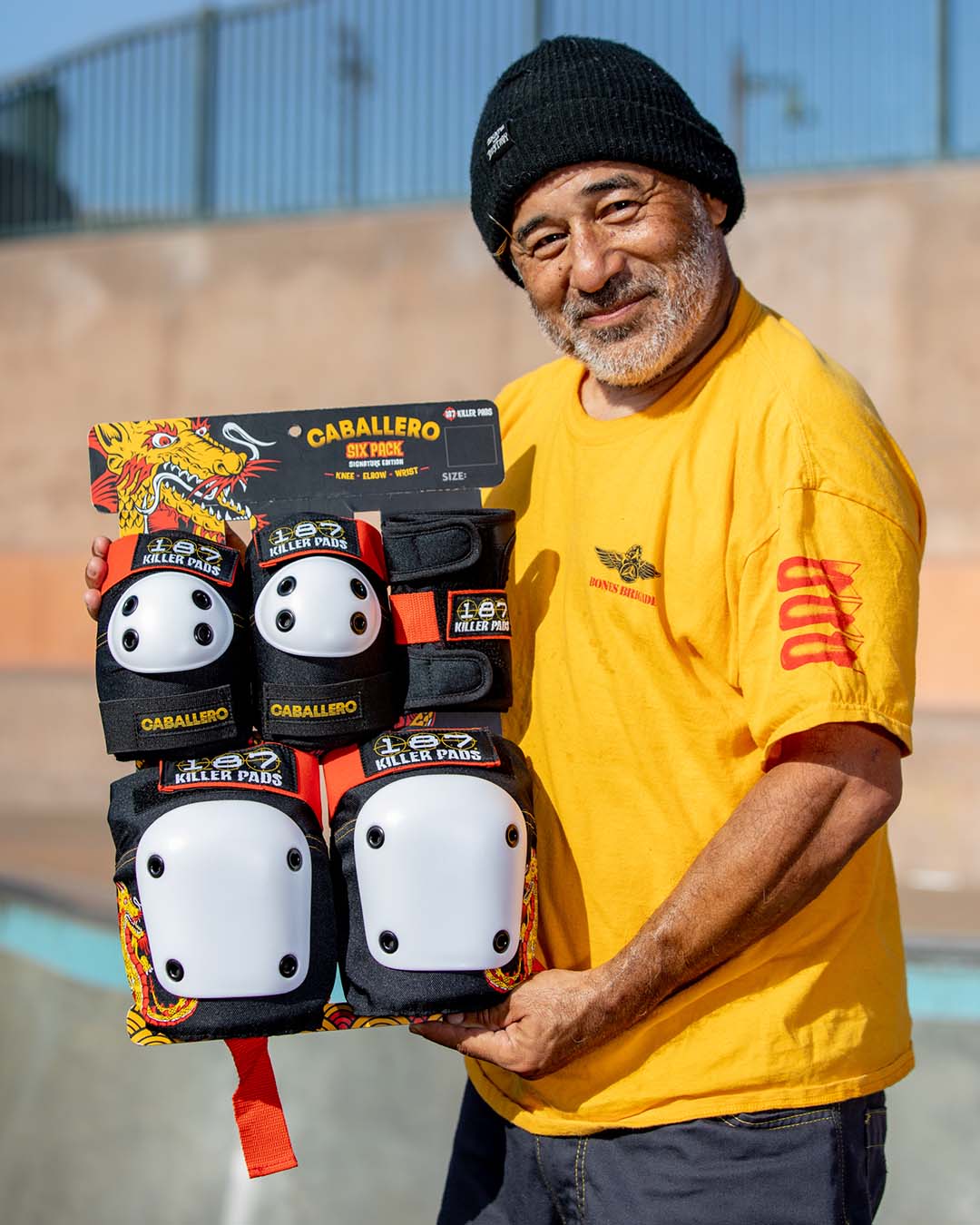 Steve Caballero Kids Skateboard Pads 6-Pack - Knee, Elbow & Wrist Guards for Safe Skateboarding & Scooter Riding
