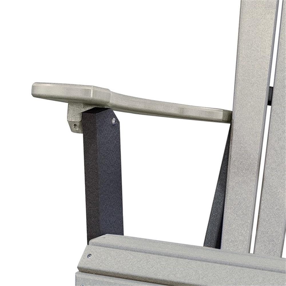 Classic Adirondack Chair - Light Gray Outdoor Patio Furniture for Garden, Deck, Poolside & Backyard Relaxation | American-Made Durable Wooden Lounge Chair