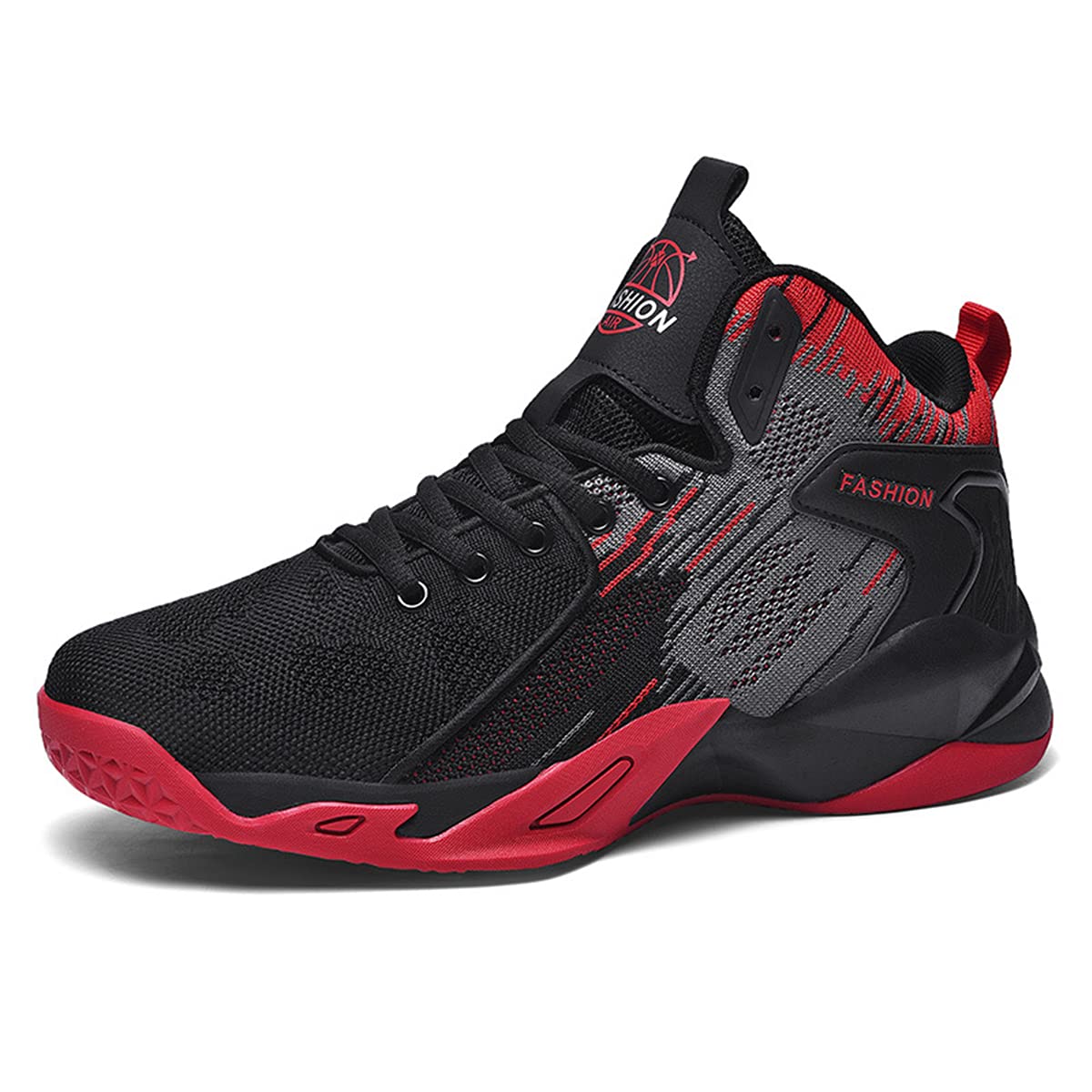 Floette Men's High Top Basketball Shoes - Breathable Athletic Sneakers for Casual Walking & Basketball - Perfect for Gym, Streetwear & Outdoor Sports