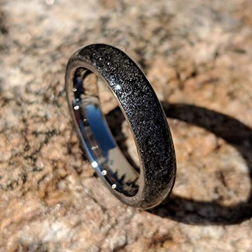 Authentic Gibeon Meteorite Wedding Band - 6mm Genuine Stardust Ring for Men & Women | Perfect for Unique Engagement, Anniversary & Cosmic Jewelry Gifts
