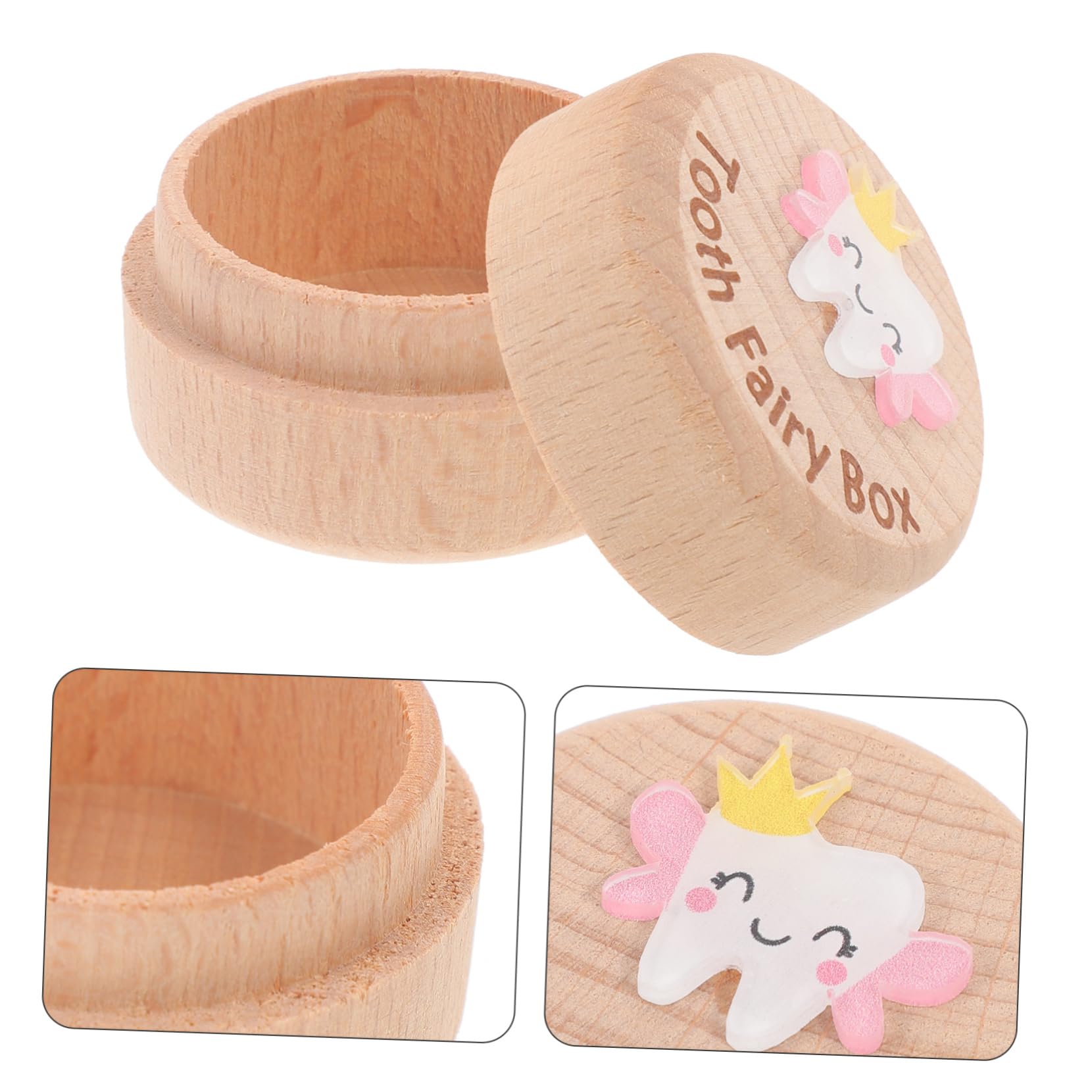 Wooden Tooth Storage Box - Tooth Saver & Organizer for Kids & Adults - Perfect for Baby Teeth Keepsakes, Tooth Fairy Gifts, and Dental Collections