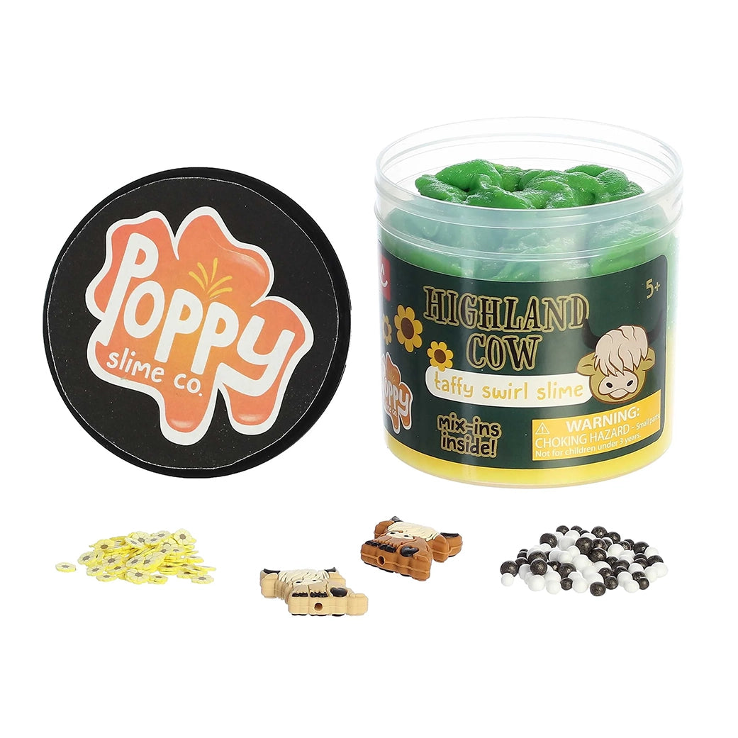 Aurora Toys Taffy Swirl Highland Cow Slime - Fun & Stretchy Sensory Toy for Kids, Stress Relief & Party Favors | Perfect for Playtime, Classroom Activities & Birthday Gifts