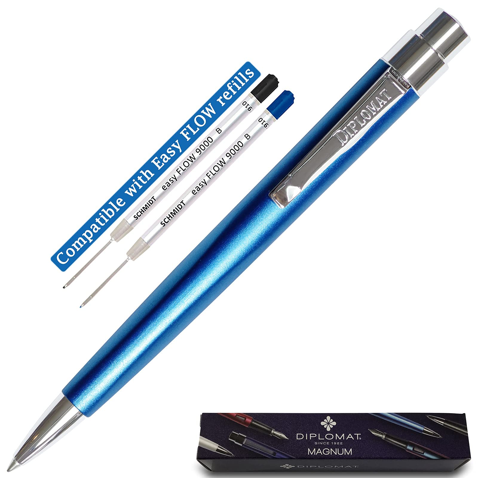 Diplomat Magnum Aegean Blue Fountain Pen Set - Premium Writing Instrument for Office, School & Gifting
