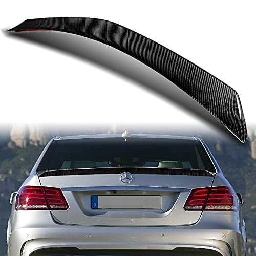 EPARTS Real Carbon Fiber Rear Spoiler Wing Trunk Lid Extended Spoiler for 2010-2016 Mercedes-Benz W212 E-Class | Premium Car Styling & Performance Upgrade