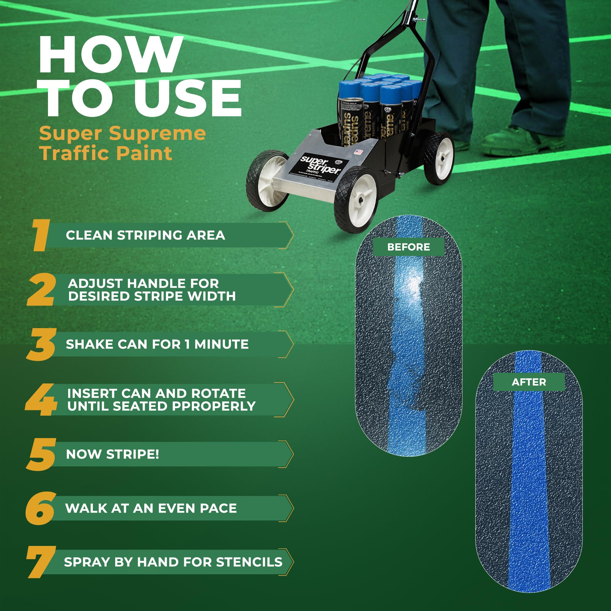 Fox Valley Super Supreme Traffic Spray Paint - 18 oz (Pack of 12), Blue - High-Performance Road Marking Paint for Parking Lots, Sidewalks, Warehouses & Factory Floors - Easy to Use, Durable & Weather-Resistant - Perfect for DIY Projects & Professional Road Maintenance