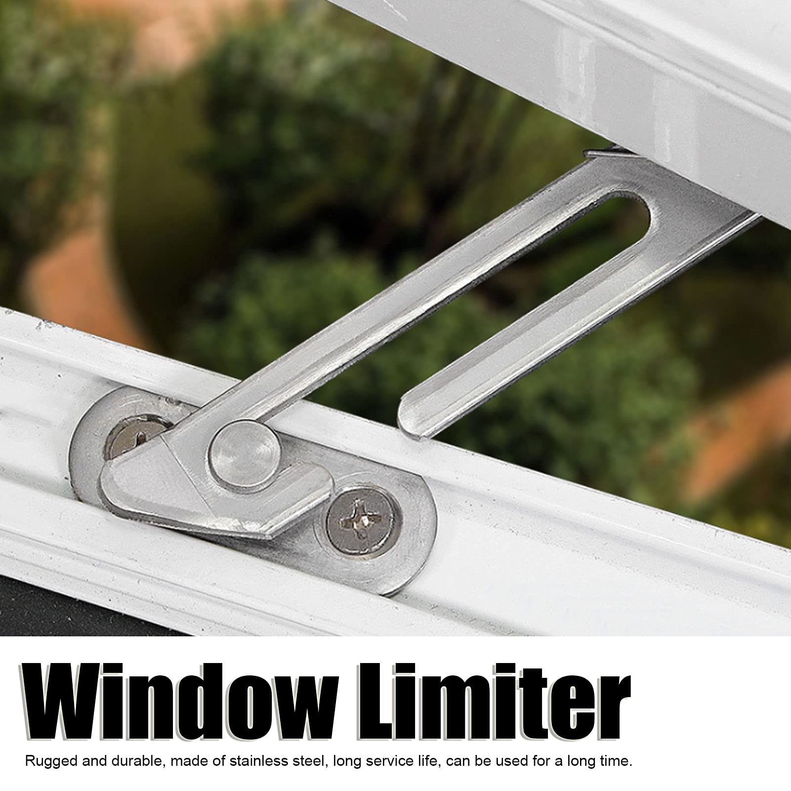 Premium Stainless Steel Casement Window Limiter - Heavy Duty Multi-Turn Spring Stopper for Sliding Windows | Child Safety Lock & Opening Control Hardware | Perfect for Home, Office & School Security