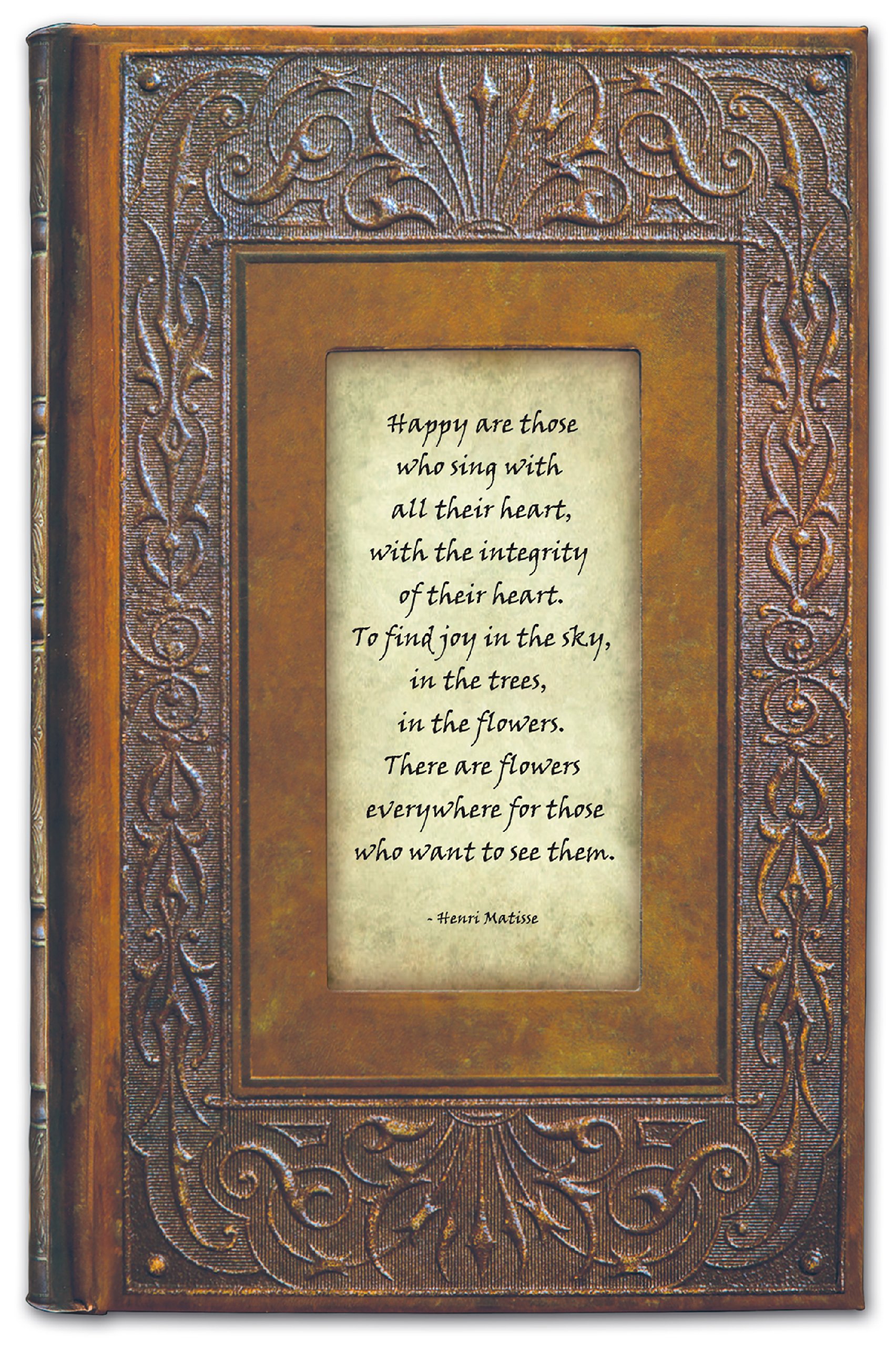 Vintage Brown Leather Journal - Happy Are Those - Inspirational Writing Notebook for Journaling, Note Taking & Gift Giving - Perfect for Travel, Daily Reflection & Creative Writing