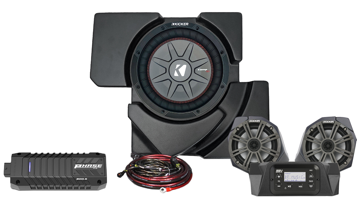 Kicker Can-Am X3 220 X32 Q3K3 3 Speaker Plug and Play Kit - Premium Sound Upgrade for Off-Road Adventures, UTV Audio System, Easy Installation