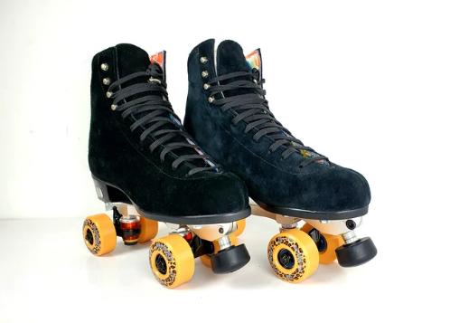 Moxi Jack Roller Skates with Reactor Neo Plate - Premium Black Quad Skates for Artistic & Derby Skating - Perfect for Rinks, Parks & Roller Dance Performances