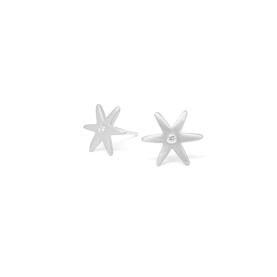 Sparkling Diamond Pave Star Earrings for Women - 14K Gold Plated Dainty Stud Earrings - Perfect for Parties, Weddings & Everyday Elegance