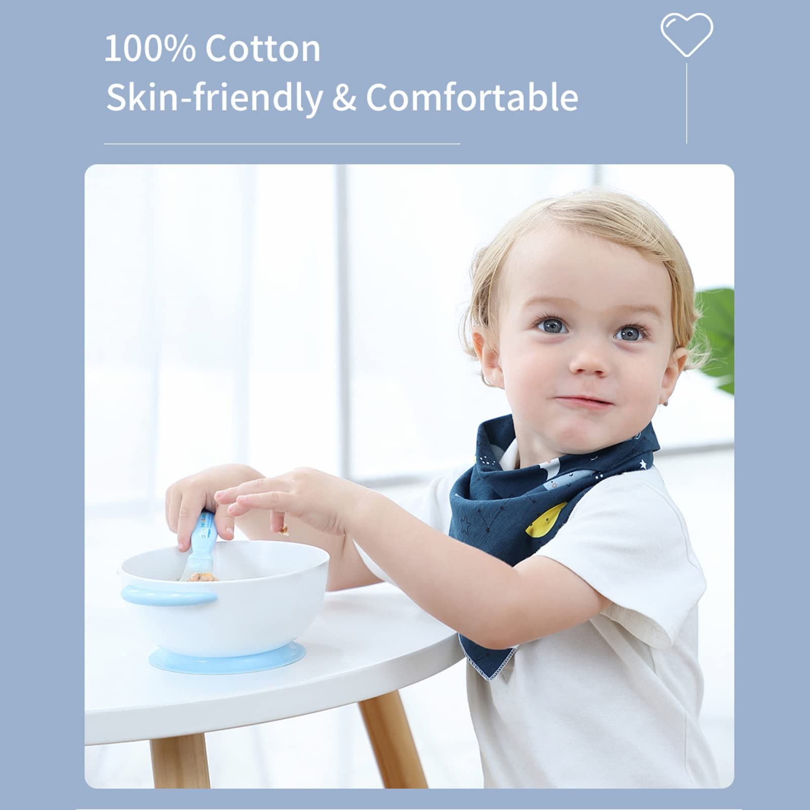 Insular Baby Bandana Drool Bibs - 100% Cotton Soft Unisex Bibs for Boys & Girls - Perfect for Teething, Drooling & Messy Feeding - Ideal for Daycare, Travel & Home Use