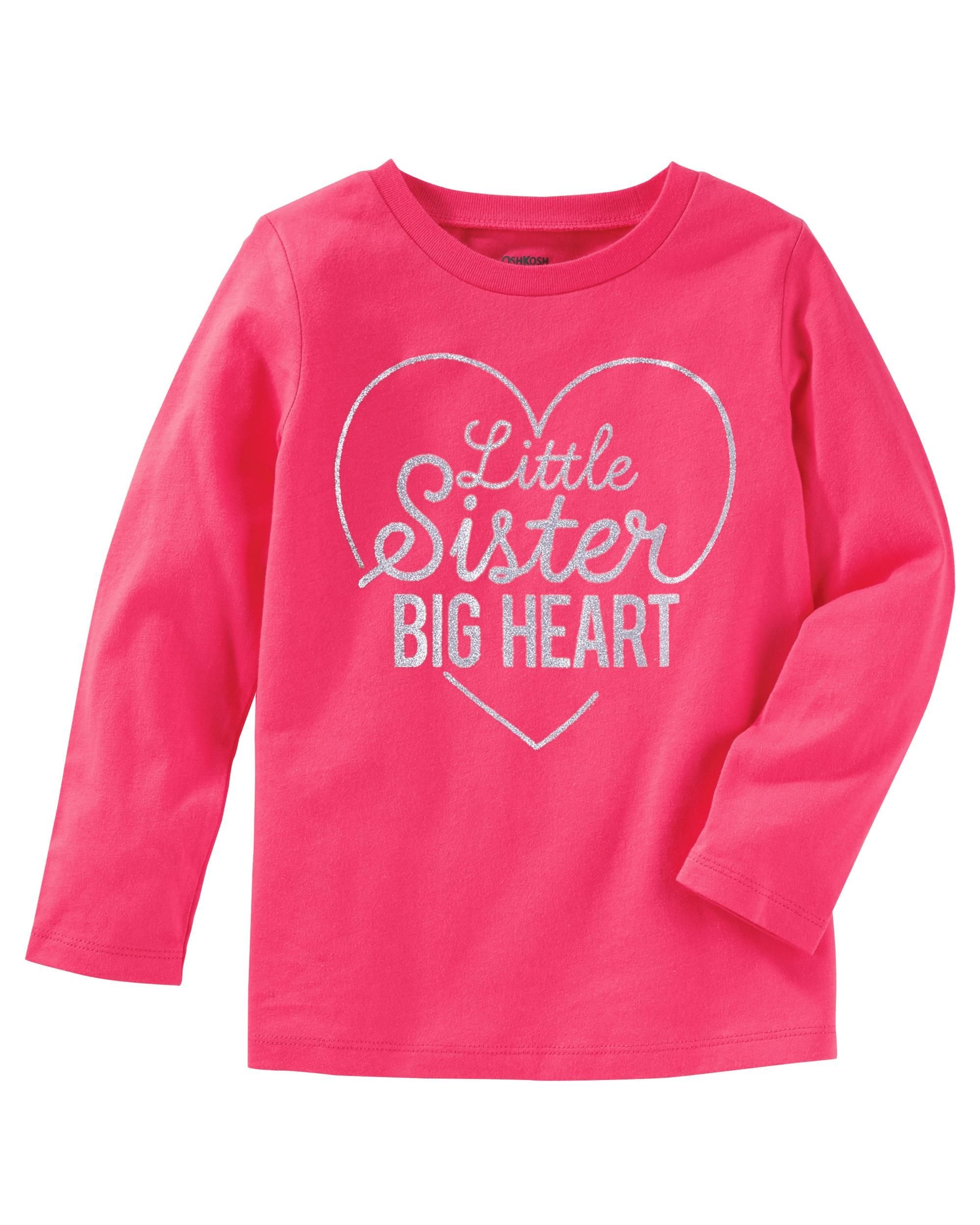 OshKosh B'Gosh Girls' Graphic Tee - Cute Short Sleeve Cotton T-Shirt for Toddler & Kids - Playdate, School & Everyday Outfit
