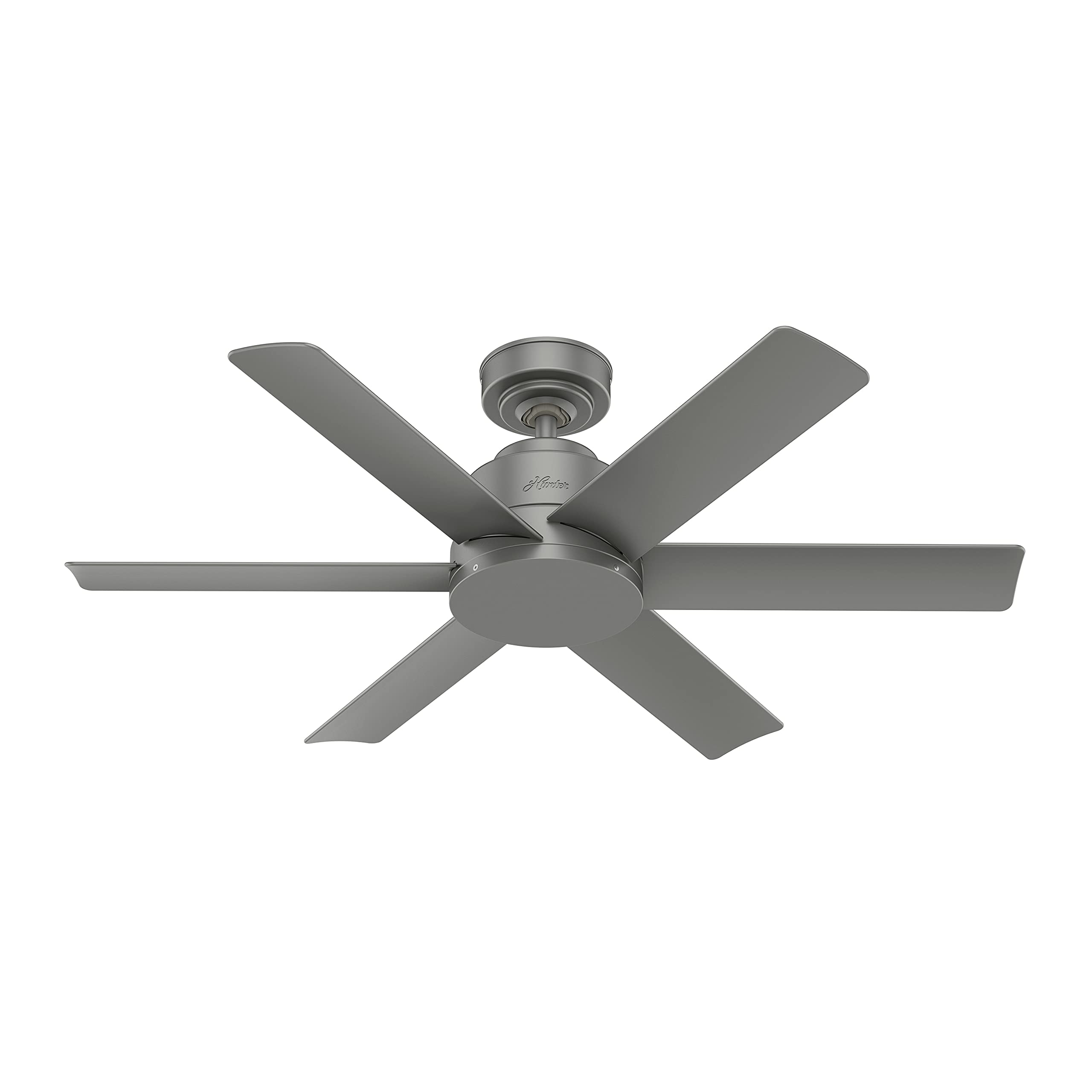Hunter Fan 44 Inch Matte Silver Outdoor Ceiling Fan with 6 Blades - Weather Resistant, Energy Efficient - Perfect for Patio, Deck, Porch & Covered Outdoor Spaces (Renewed)