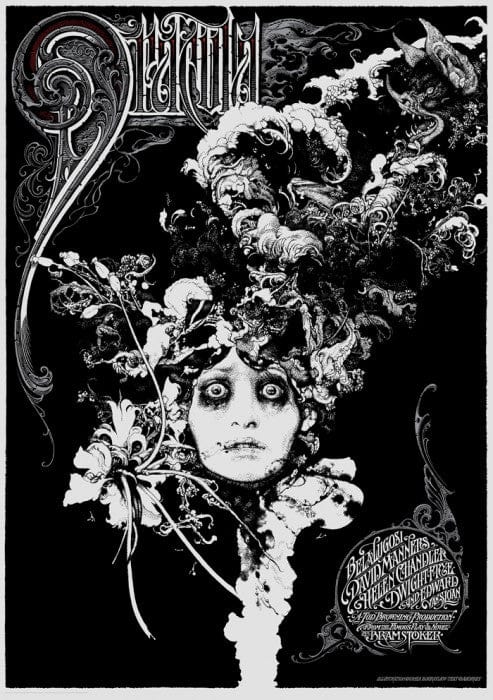 Dracula Aaron Horkey Vania Zouravliov Gothic Art Poster - Vintage Horror Movie Decor for Home, Office & Halloween Party