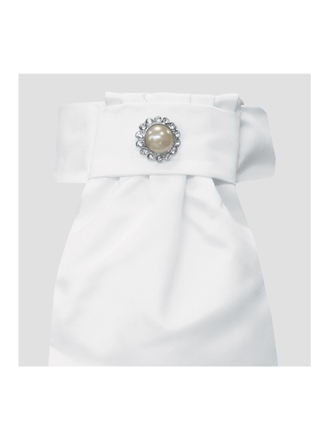 Equetech Pearl Ready Tied Stock Tie - Elegant Equestrian Show Accessory for Dressage & Horse Riding Competitions | Perfect for English Riding Shows & Formal Equestrian Events