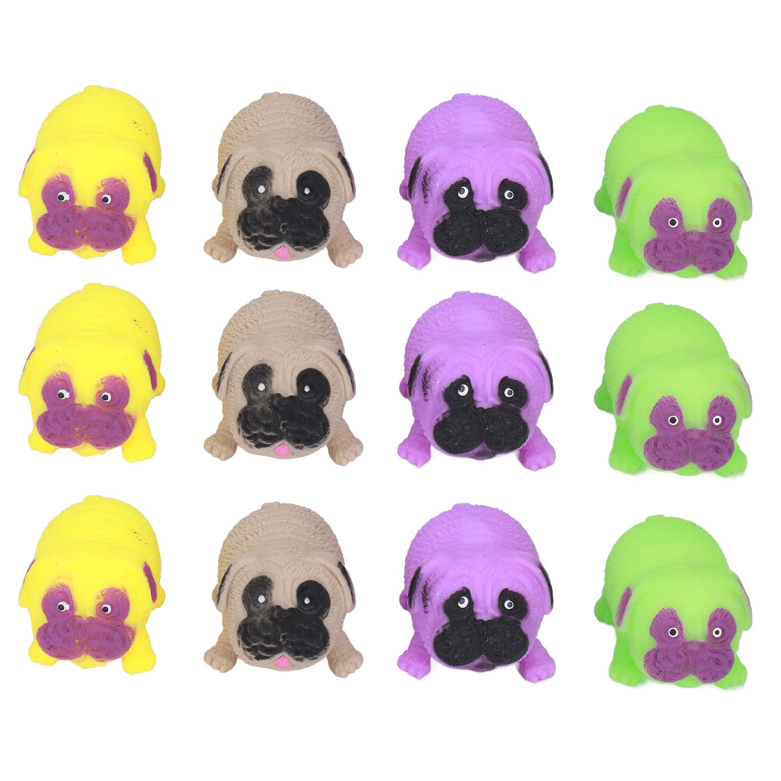 12Pcs Colorful Stress Relief Animal Vent Toys for Adults & Kids - Anxiety Reducing Fidget Toys for Elderly, Children & Office Workers - Perfect for Home, School & Workplace Relaxation