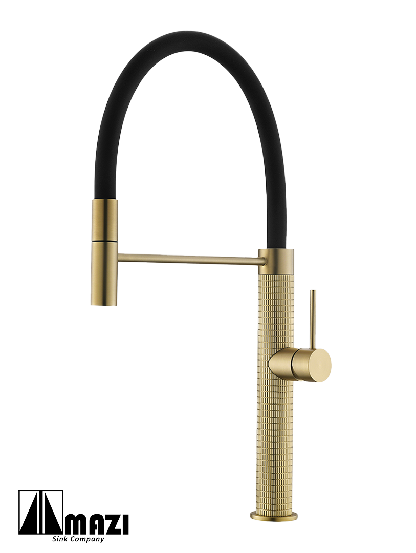 High-Pressure Kitchen Faucet with Pull-Down Sprayer - Model 01081 - Perfect for Modern Home Cooking & Dishwashing
