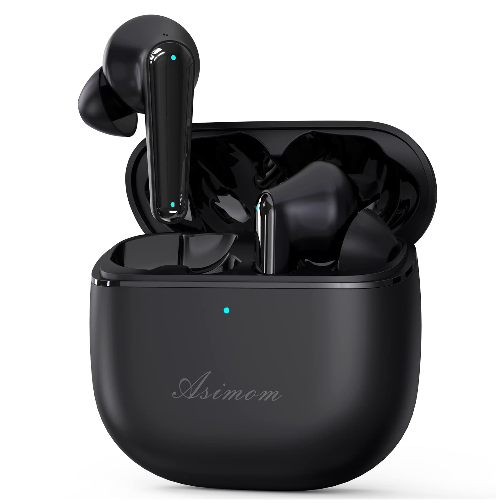 ASIMOM NC72 ANC Wireless Earbuds - 6-Mic Clear Call, Deep Bass for Workout & Travel