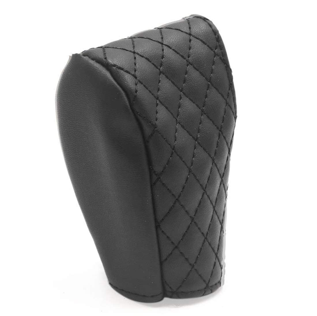 Universal Leather Gear Shift Cover - Car Stick Shift Knob Protector with Adjustable Velcro for Most Automatic Vehicles, SUVs & Trucks (Black) | Premium Car Interior Accessory for Comfort & Style