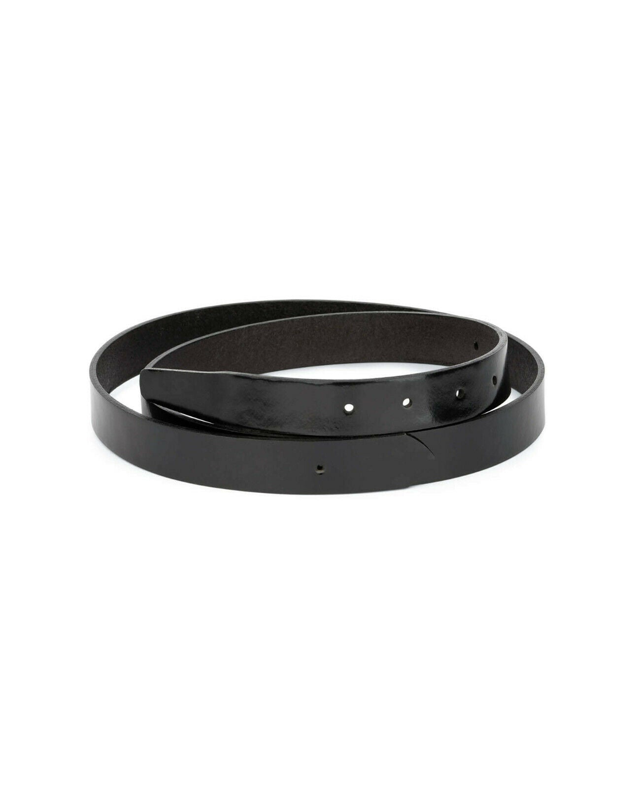 Authentic Black Patent Leather Belt Strap for Dunhill Buckle - 1 Inch Genuine Women's Dress Belt | Perfect for Office Wear & Formal Occasions