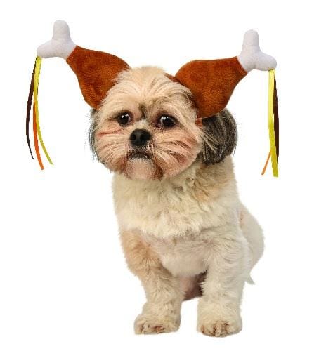 Turkey Leg Dog Headband - Fun Pet Costume Accessory for Halloween, Parties & Dress-Up | Cute & Comfortable Dog Bandana