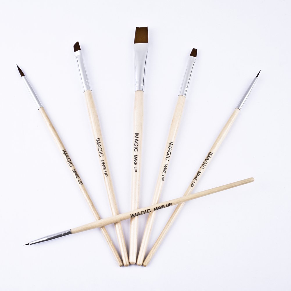 6Pcs/Set IMAGIC Professional Makeup & Body Paint Brushes - Colorful Cosmetic Art Painting Tools for Face & Body - Perfect for Halloween, Costume Parties & Creative Makeup Designs