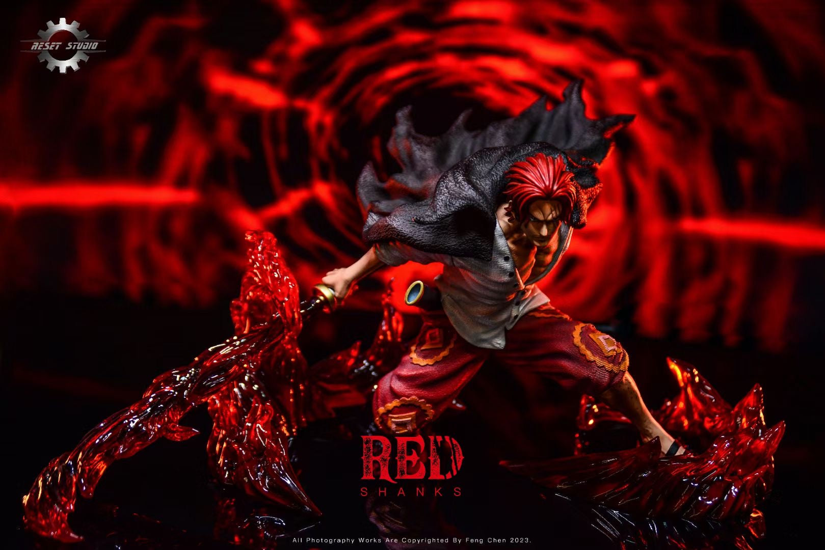 Reset Studio Red Haired Shanks Anime Figure - One Piece Collectible Action Figure for Fans, Display, and Home Decoration