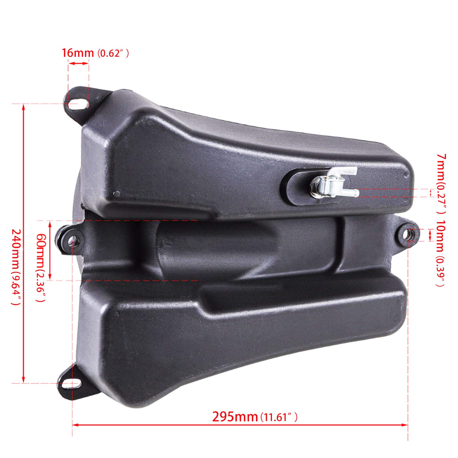 Apollo Pit Dirt Bike Gas Fuel Tank & Seat Replacement Parts - Durable Motorcycle Accessories for Off-Road Riding & Trail Adventures