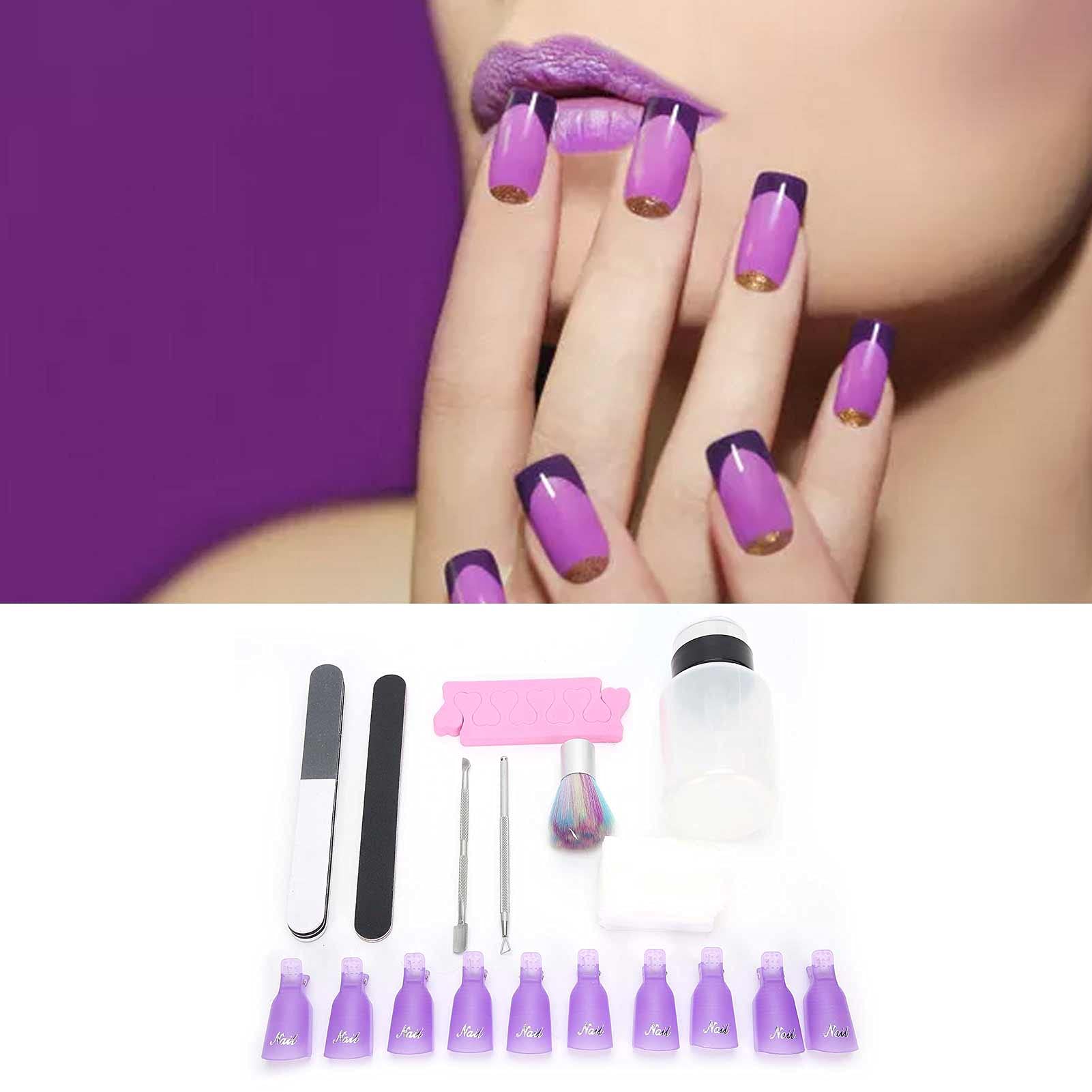 Professional Gel Nail Polish Remover Kit - Soak Off Clips & Tools Set for Salon & Home Use | Perfect for DIY Manicures & Nail Art Removal