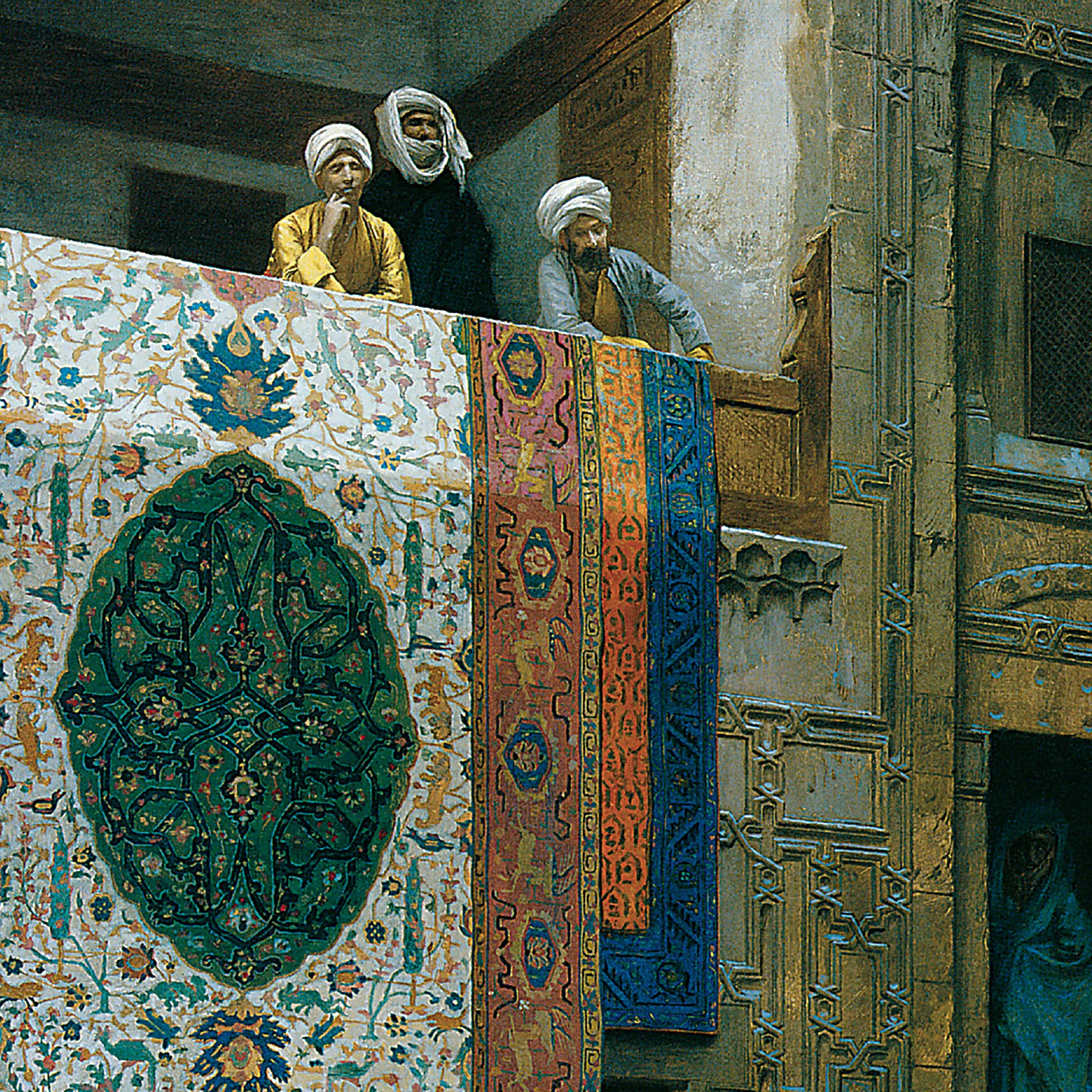 Design Toscano The Carpet Merchant 1887 Canvas Art Reproduction - Large Wall Decor for Living Room, Bedroom & Office