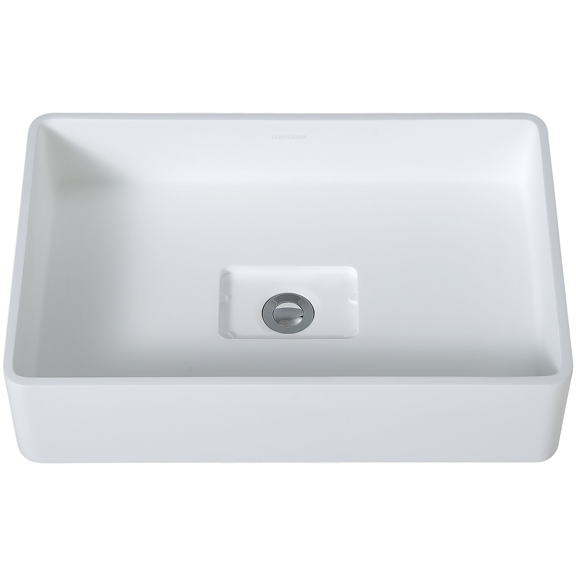 Ancona Holbrook White Ceramic Vessel Bathroom Sink with Brushed Champagne Gold Single Hole Faucet - Modern Vanity Basin for Powder Room, Guest Bath & Master Bathroom Decor