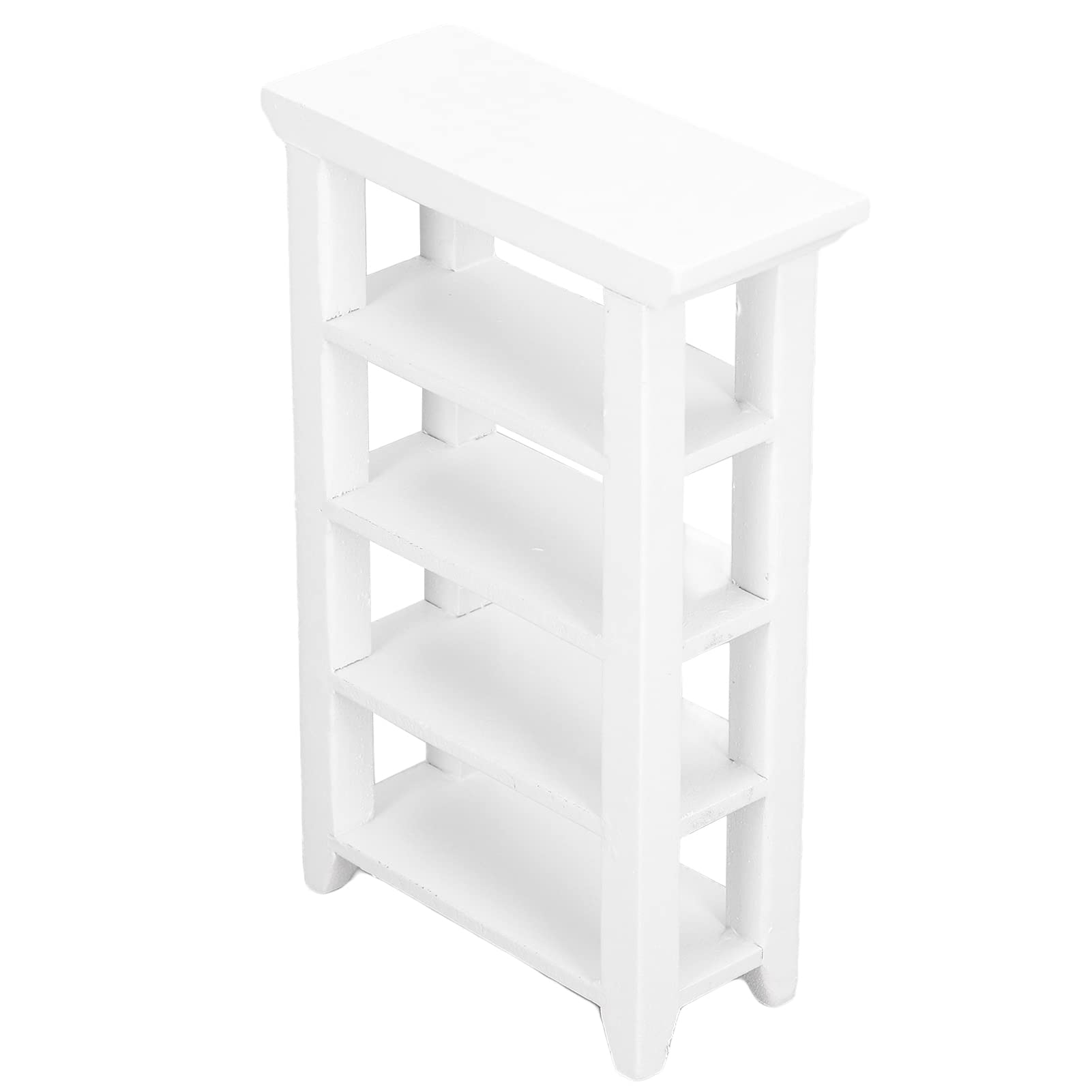 Astibym White Wooden Dollhouse Shelf - Decorative Display Shelf for Kids' Role Play Games & Miniature Dollhouse Accessories | Perfect for Bedroom, Playroom & DIY Dollhouse Decor