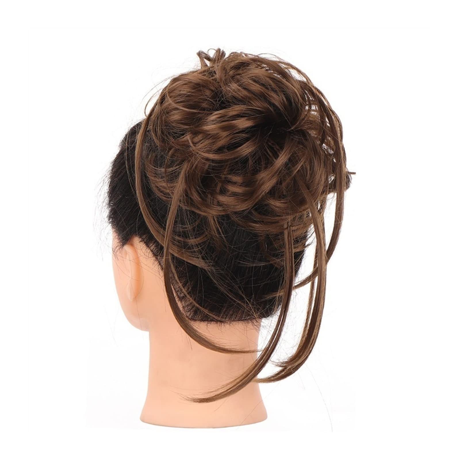 Curly Wave Hair Bun Scrunchie for Women - Messy Bun Hairpiece, Synthetic Tousled Updo Hair Extension, Elastic Hair Band for Ponytails & Buns (One Size, Multiple Colors) - Perfect for Everyday Wear, Work, Parties & Special Occasions