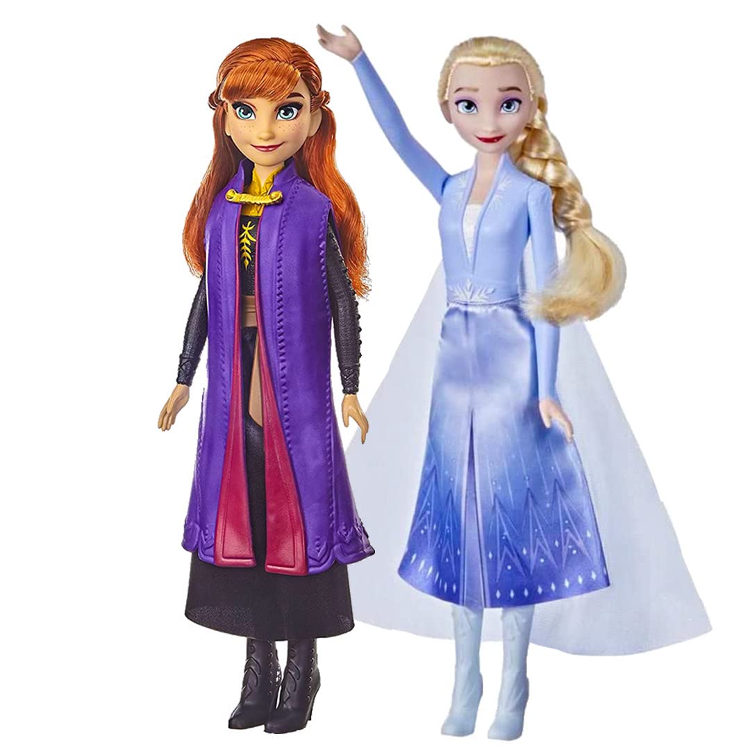 Frozen 2 Anna & Elsa Deluxe Fashion Doll Set - Official Disney Movie Inspired Collectible Toy for Kids | Perfect Birthday Gift & Christmas Present for Frozen Fans | Role Play & Display Decor