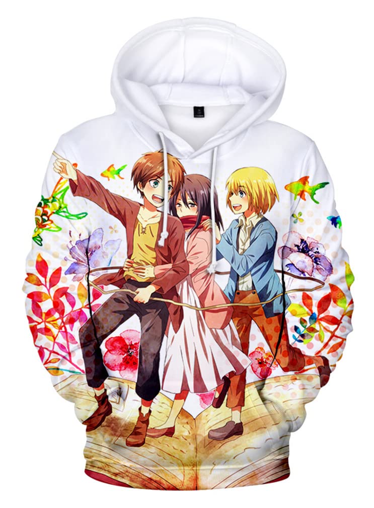Attack on Titan Eren Jaeger Anime Hoodie - Official Manga Cosplay Sweatshirt for Men & Women | Perfect for Halloween, Conventions & Anime Lovers