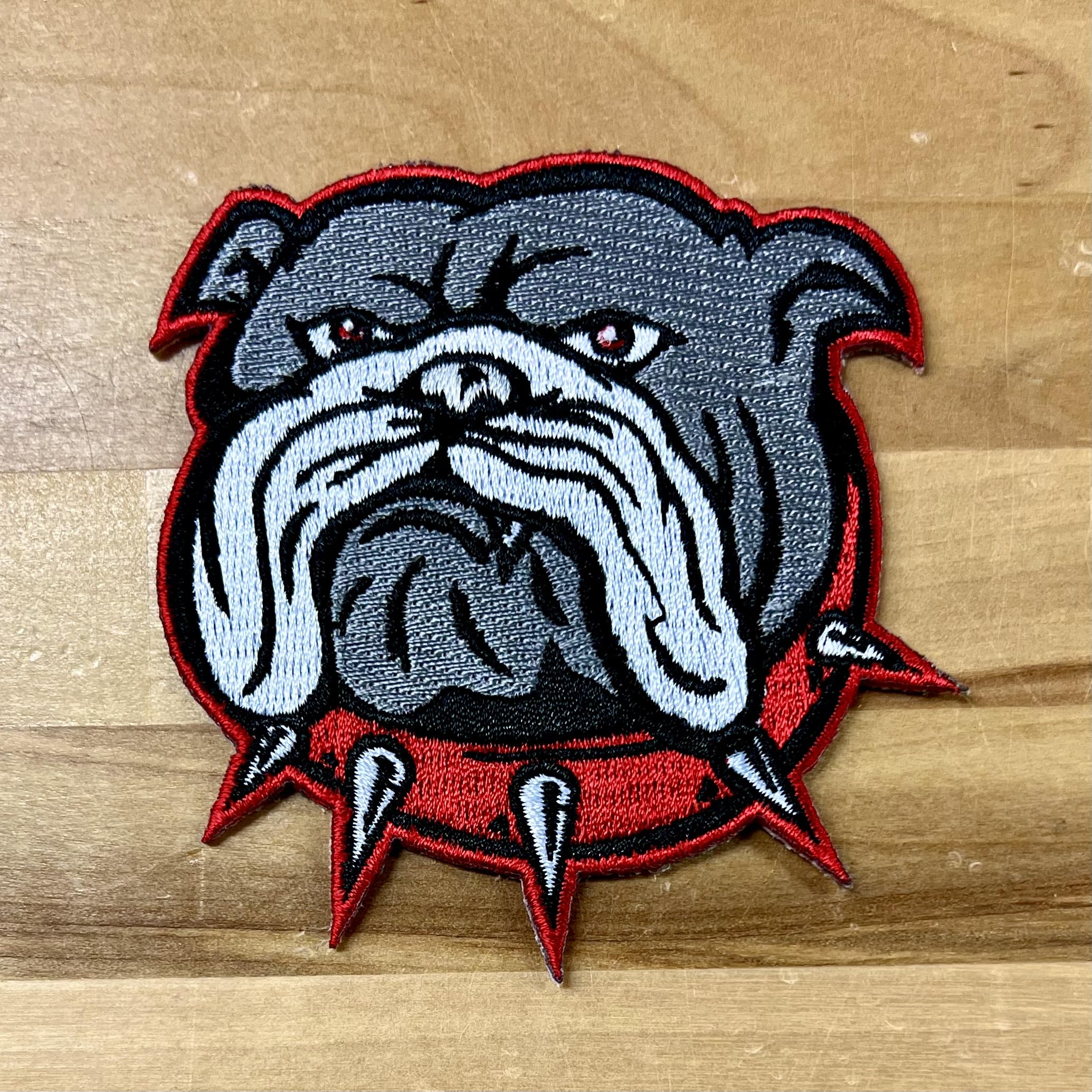 Bulldog Patch Embroidered Iron-On Applique for Jackets & Hats - English Bulldog Canine Souvenir for DIY Crafts & Fashion Accessories