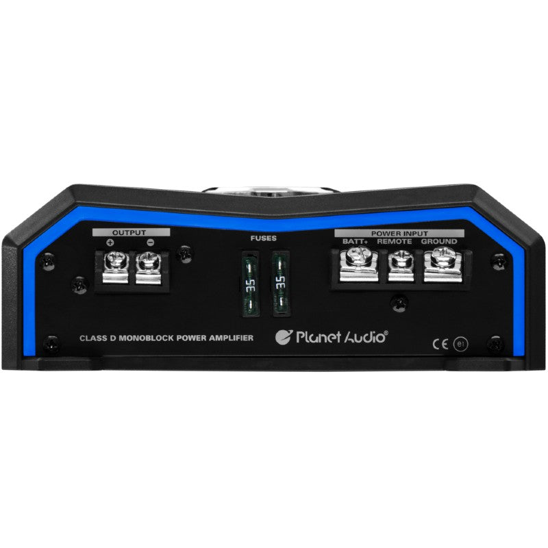 Planet Audio PL3000.1D 3000W Max Power Class D Monoblock Car Amplifier - High Performance Bass Boost for Car Audio Systems, Subwoofers, and Truck Stereo Upgrades