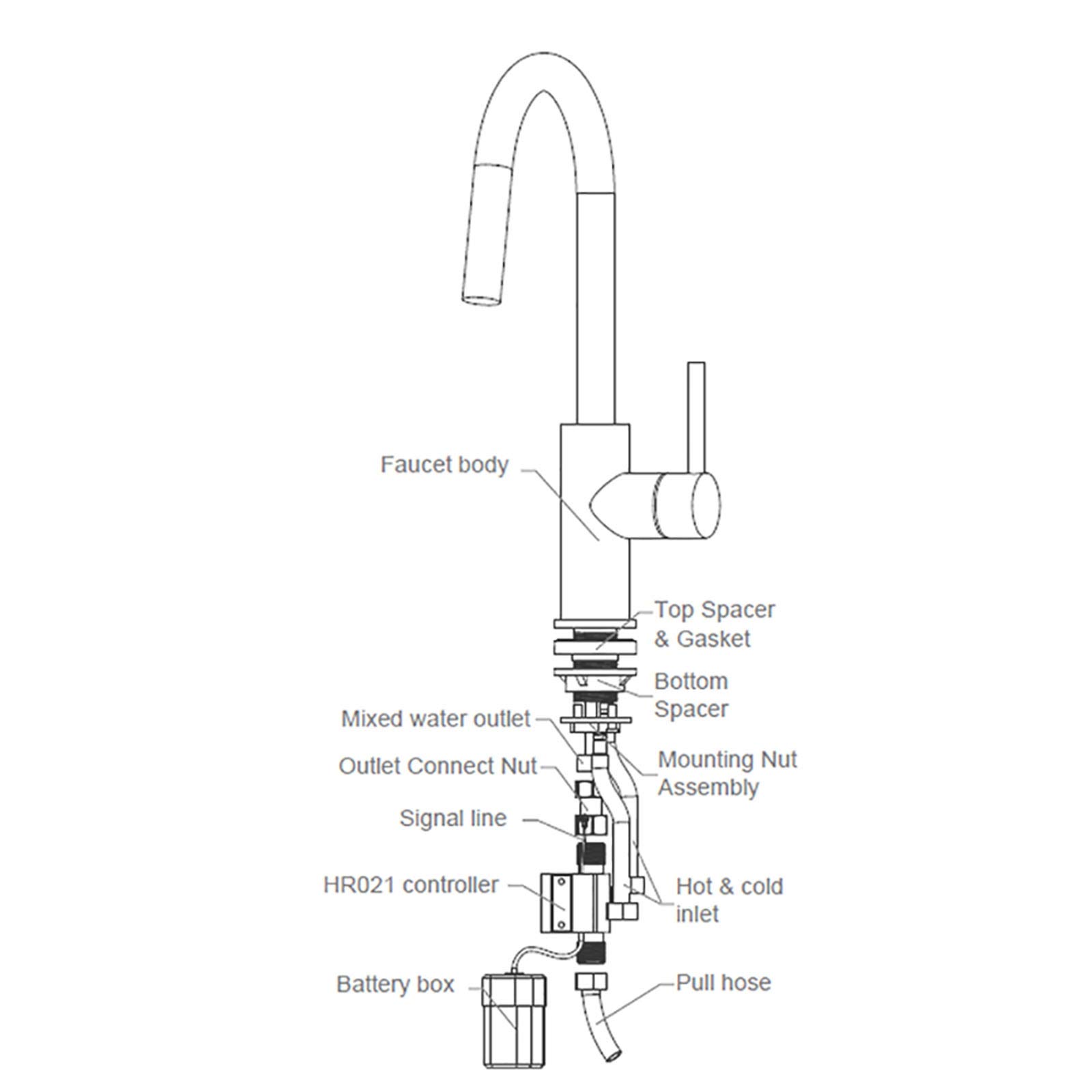 Touchless Kitchen Faucet with Pull Down Sprayer - Stainless Steel Single Handle Sink Faucet, Brushed Nickel Finish - Ideal for Modern Kitchens, Easy Cleaning & Hands-Free Operation