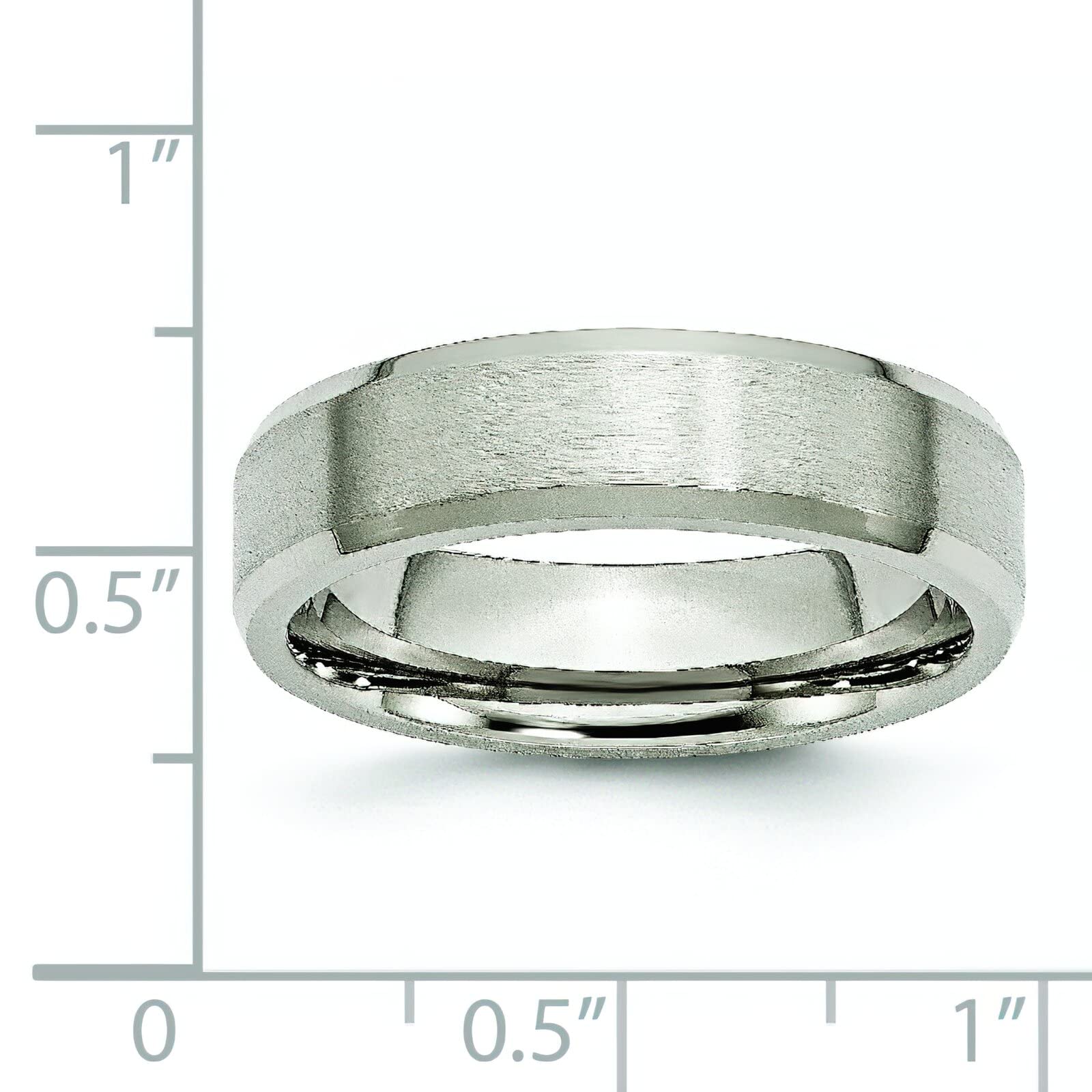6mm Brushed Titanium Men's Wedding Ring Band - Size 13 - Durable & Comfortable for Everyday Wear, Anniversary Gift